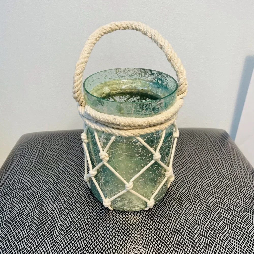 🌿TWO GLASS Containers or Vases Nautical Decor - Picture 3 of 8